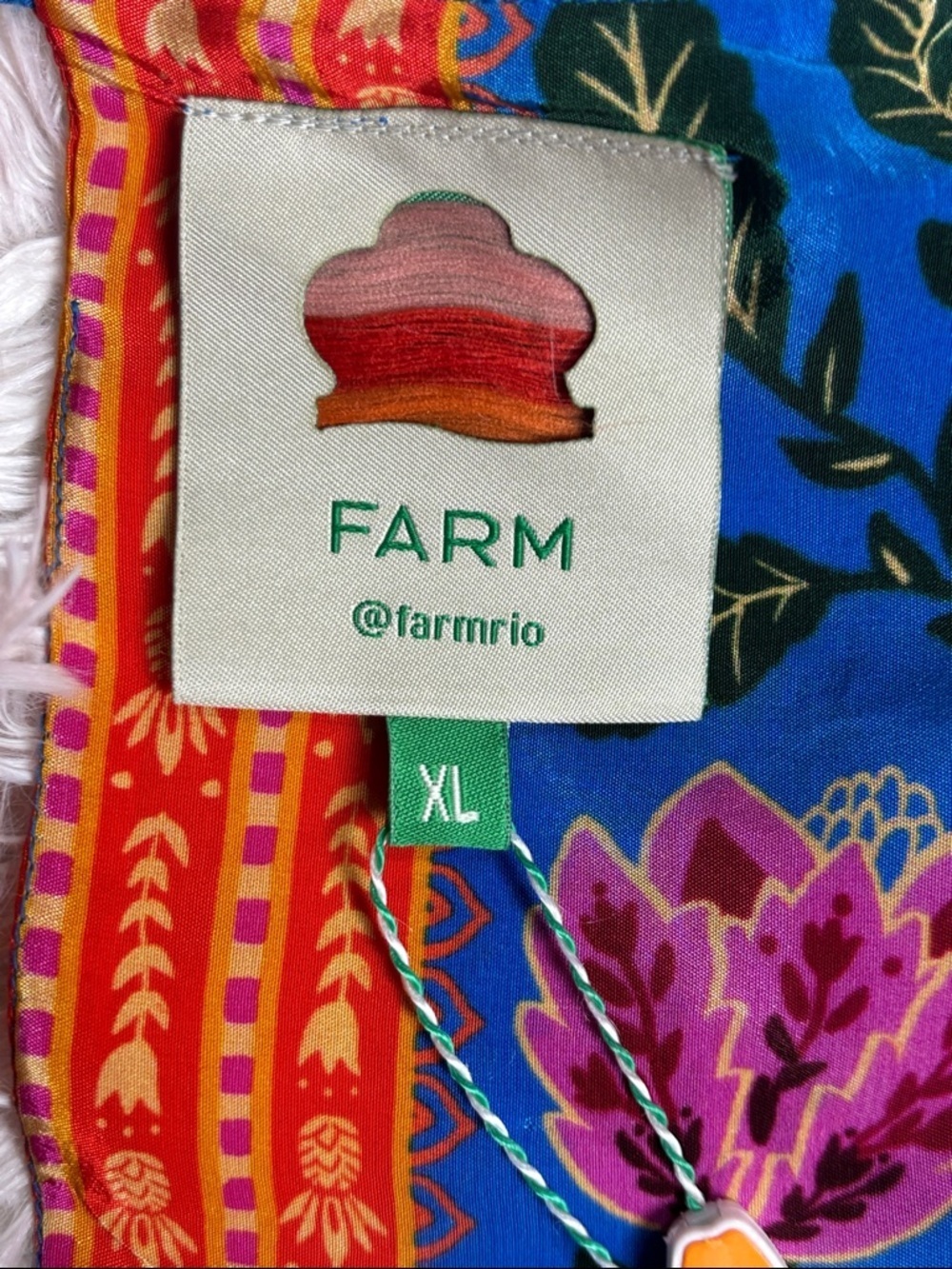 FARM RIO Blue Pineapple Garden Kaftan Maxi Dress - Picture 5 of 11